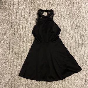 Black Dress with Open Lace Back